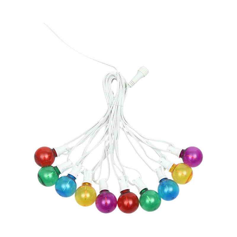 Stringhe luminose decorative colorate a spirale G40 Clip-on E12 (stile bianco)