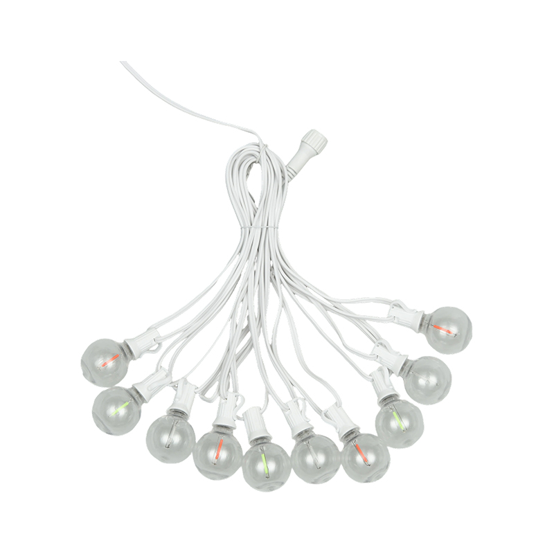 G40 Clip-on E12 Luci a corda colorate a spirale (stile bianco)
