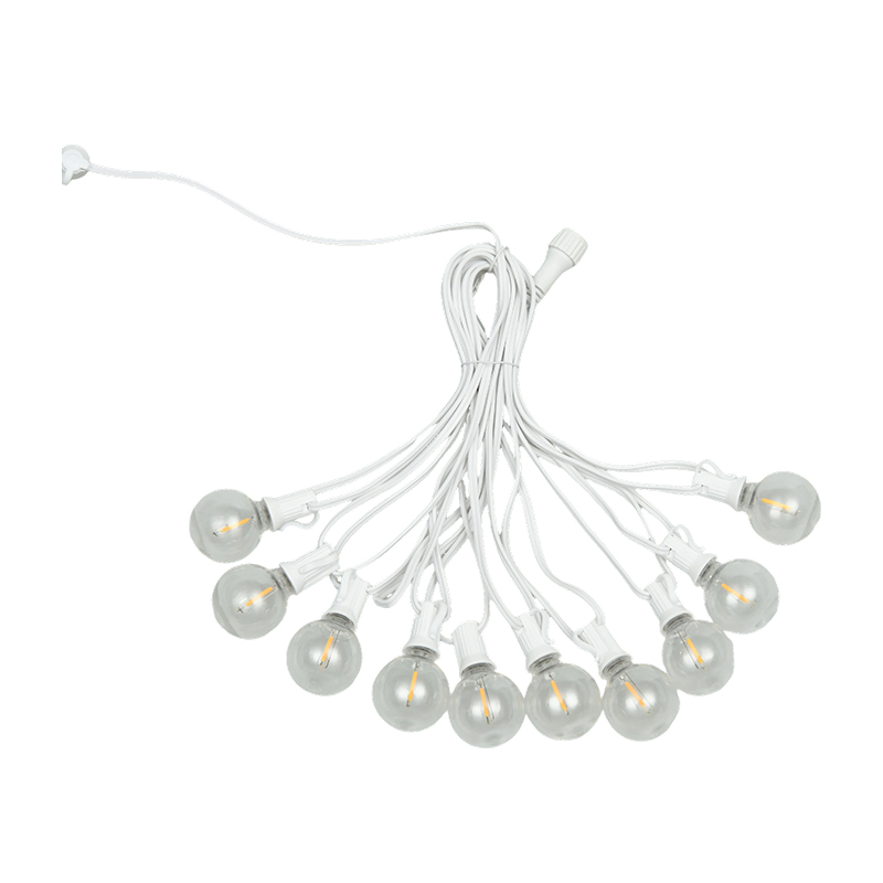 Stringhe luminose bianche calde a spirale E12 G40 clip-on (stile bianco)