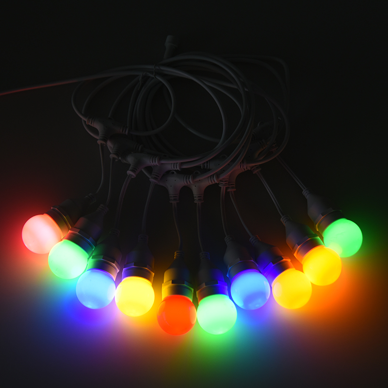 Luci a corda colorate a spirale tipo E27 a sospensione G45