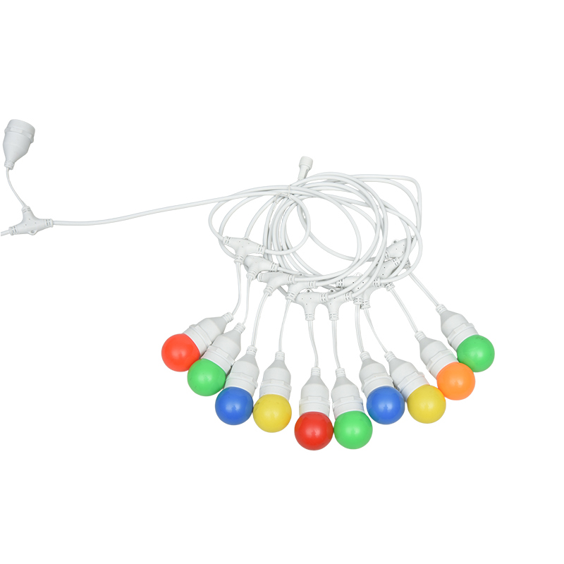Luci a corda colorate a spirale tipo E27 a sospensione G45