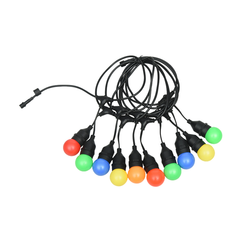 Luci a corda colorate a spirale tipo E27 a sospensione G45
