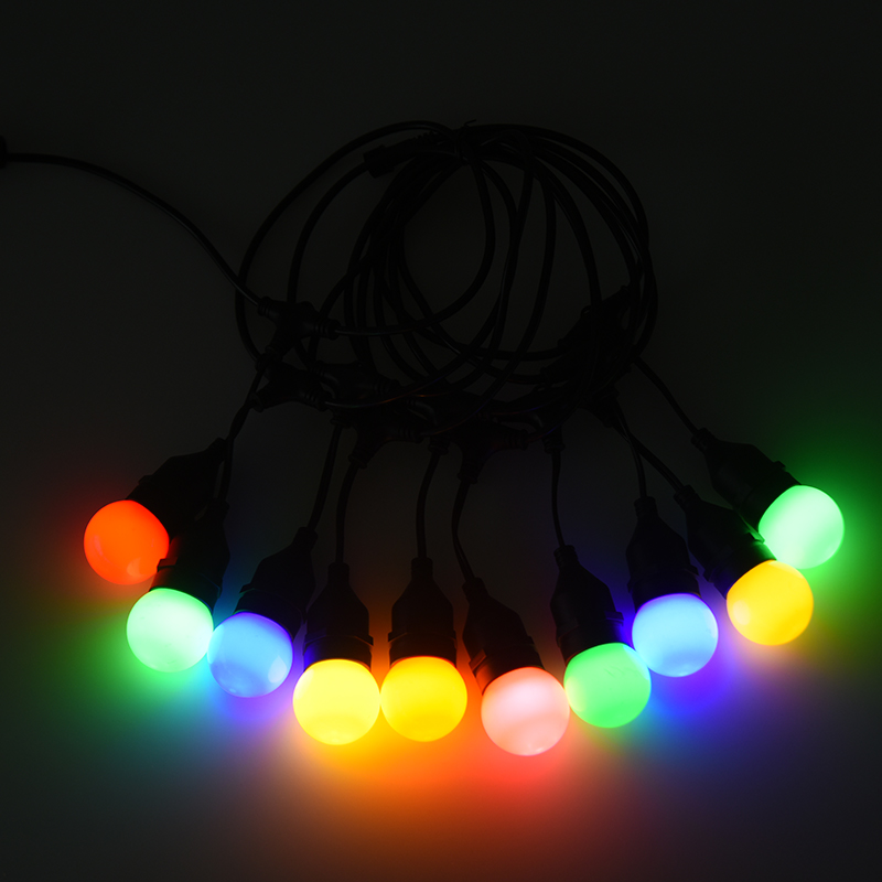 Luci a corda colorate a spirale tipo E27 a sospensione G45