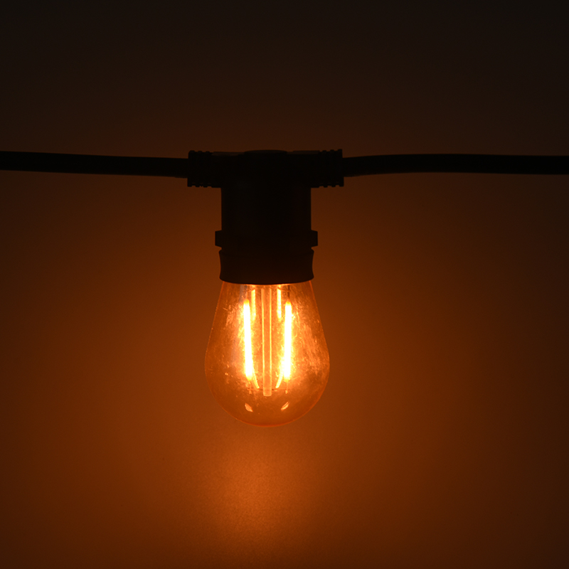Catena luminosa integrata a testa piatta