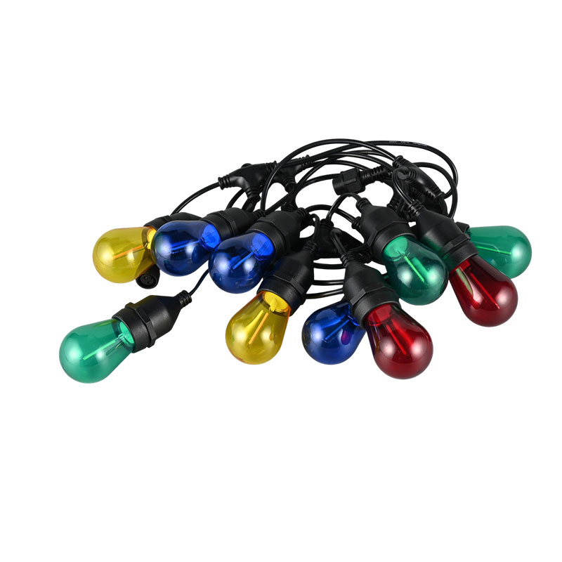 Luci a corda multicolore S14 sospese E27 a spirale RGBWY