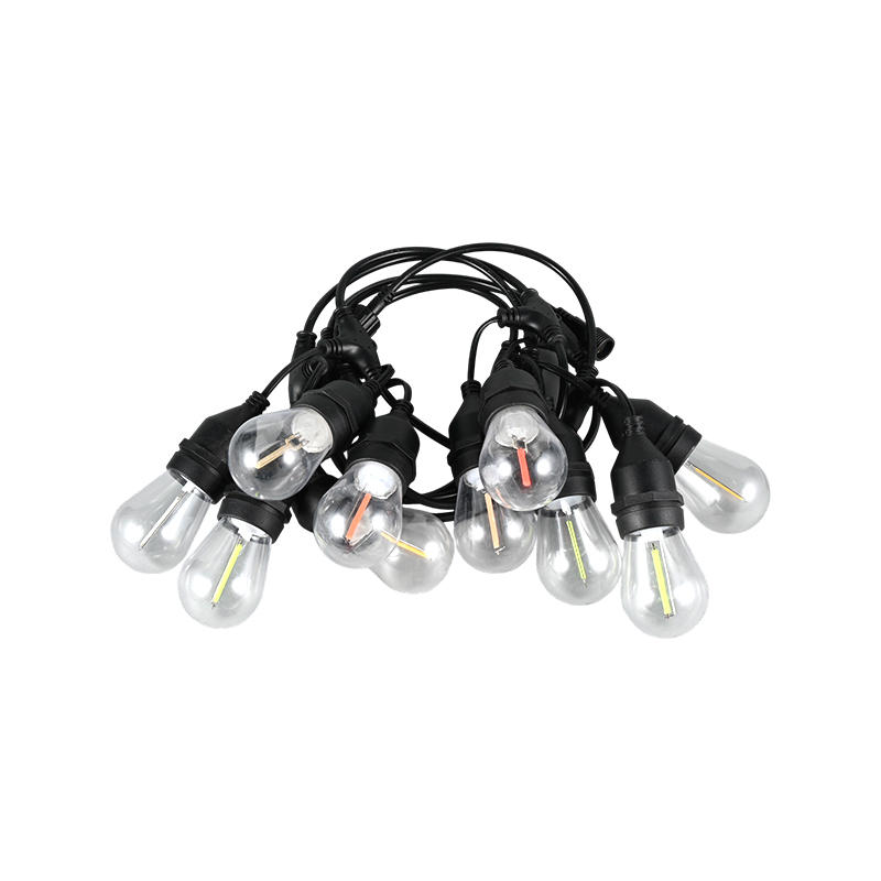 Corda sospesa S14 Corda luminosa meteora RGBY a spirale E27