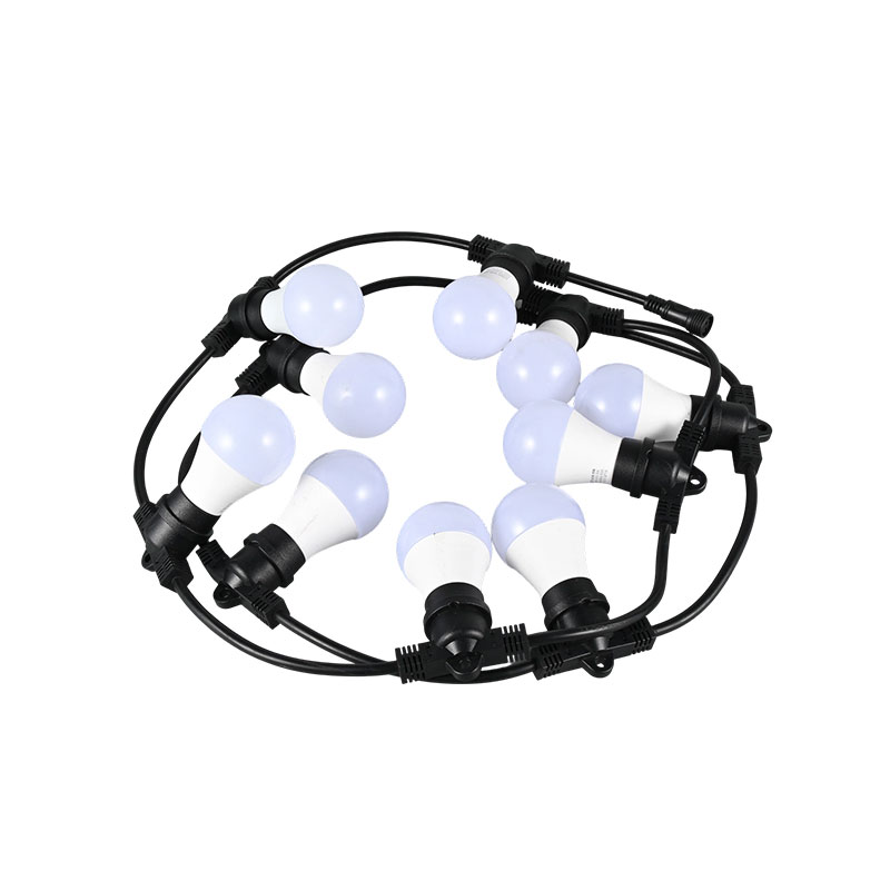 Luci a corda a risparmio energetico con telecomando a infrarossi RGB a spirale E27