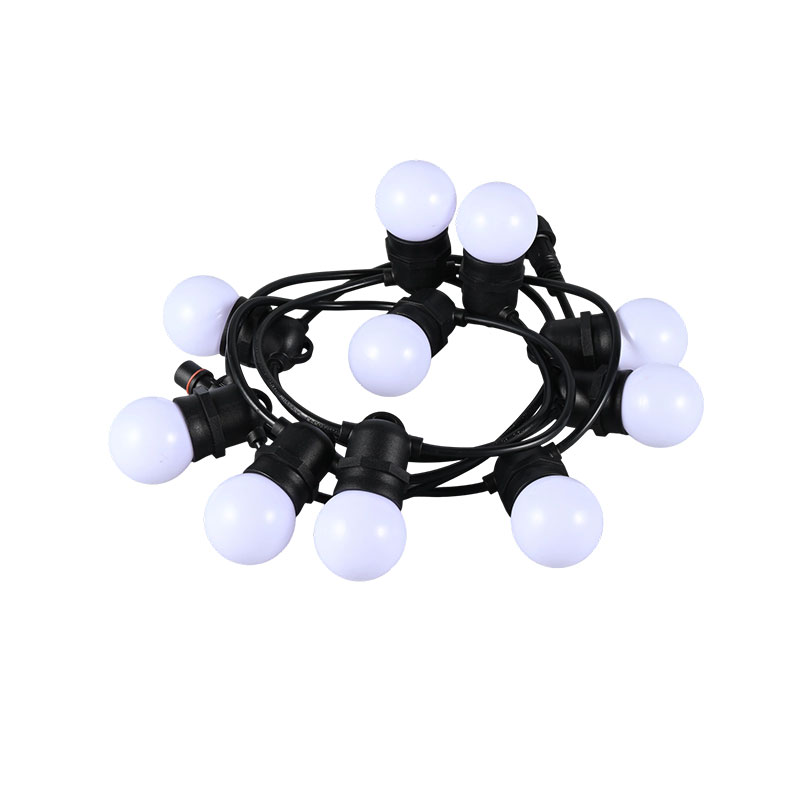 Luci a stringa G45 per esterni E27 a luce bianca