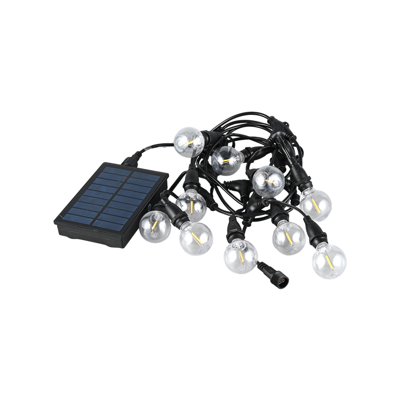 Stringa solare a sospensione G40 (portalampada E12, 5 metri 10 luci)