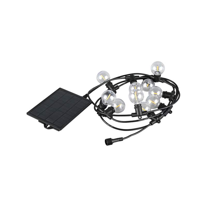 Stringa solare integrata G40 (portalampada E12, 5 metri 10 luci)